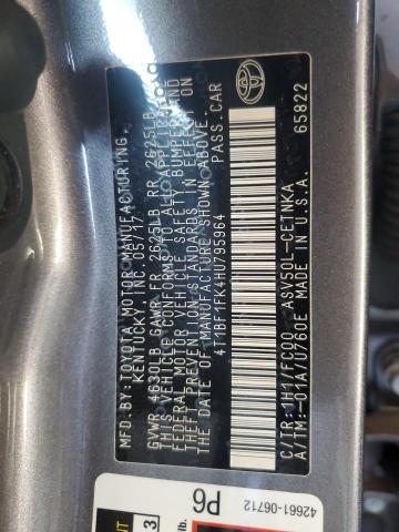 4T1BF1FK4HU795964 - 2017 TOYOTA CAMRY LE GRAY photo 12