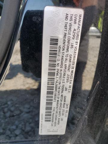 3VWLL7AJ8BM108321 - 2011 VOLKSWAGEN JETTA TDI BLACK photo 12