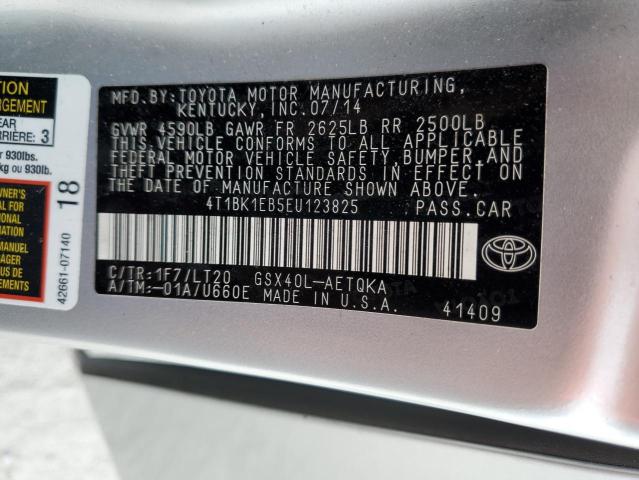 4T1BK1EB5EU123825 - 2014 TOYOTA AVALON BASE 银色 照片 12