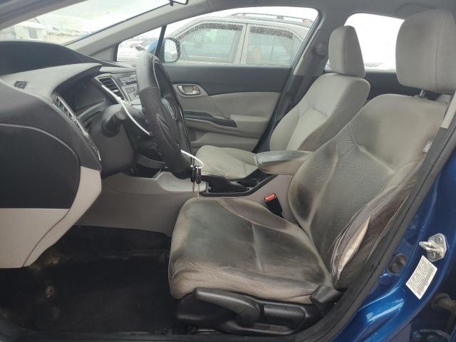 19XFB2F55DE050179 - 2013 HONDA CIVIC LX BLUE photo 7