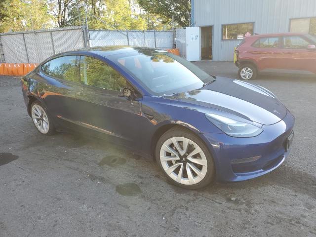 5YJ3E1EA5NF370472 - 2022 TESLA MODEL 3 蓝色 照片 4