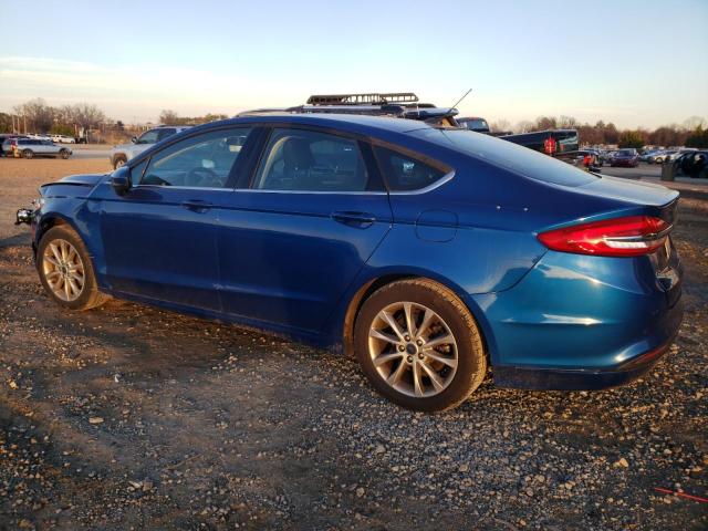 3FA6P0H77HR359208 - 2017 FORD FUSION SE BLUE photo 2