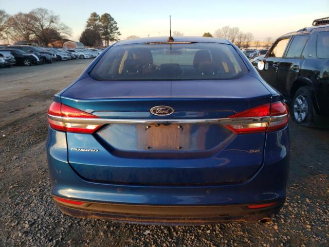 3FA6P0H77HR359208 - 2017 FORD FUSION SE BLUE photo 6