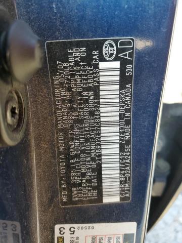 2T1BR32E57C848271 - 2007 TOYOTA COROLLA CE BLUE photo 12