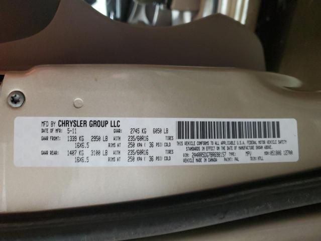 2A4RR5DG7BR698157 - 2011 CHRYSLER TOWN & COU TOURING 米色 照片 13