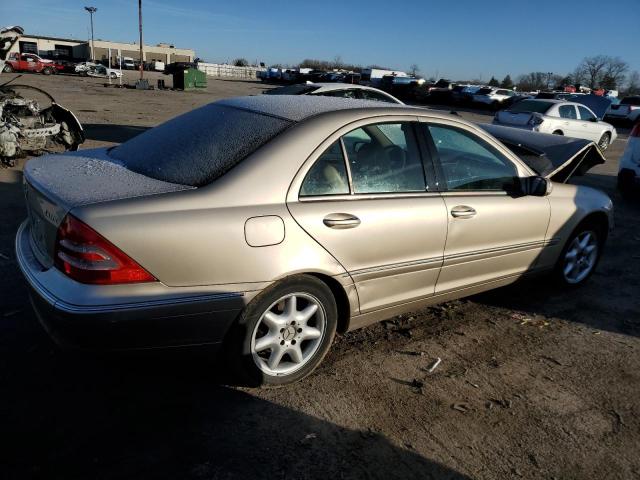 WDBRF81J63F405520 - 2003 MERCEDES-BENZ C 240 4MATIC BEIGE photo 3