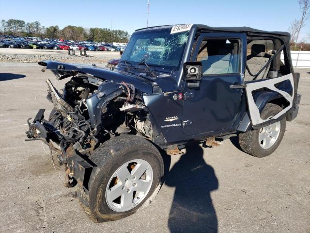 1J4FA54187L221016 - 2007 JEEP WRANGLER SAHARA BLUE photo 1