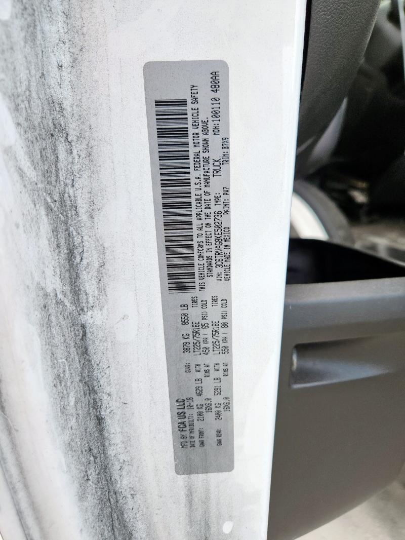 3C6TRVAG8KE502736 - 2019 RAM PROMASTER 1500 STANDARD Blanco foto 13