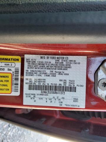 3LN6L2LU5GR611272 - 2016 LINCOLN MKZ HYBRID 红色 照片 12