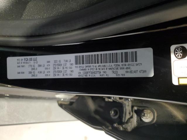 1C6SRFMT6KN537734 - 2019 RAM 1500 BIG HORN/LONE STAR BLACK photo 12