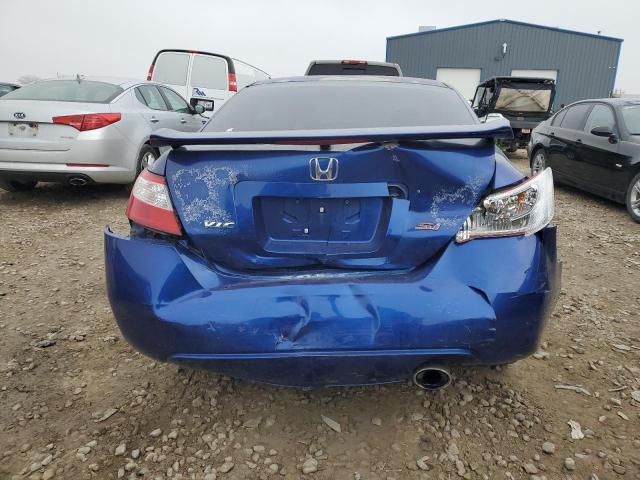 2HGFG21577H709821 - 2007 HONDA CIVIC SI BLUE photo 6