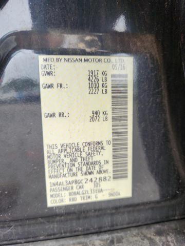 1N4AL3AP8GC242882 - 2016 NISSAN ALTIMA 2.5 შავი ფოტო 12