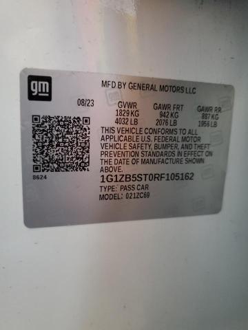 1G1ZB5ST0RF105162 - 2024 CHEVROLET MALIBU LS Սպիտակ լուսանկար 13