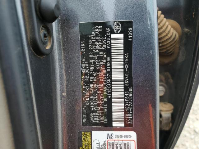 4T1BK46K37U049596 - 2007 TOYOTA CAMRY LE Gri fotoğraf 13