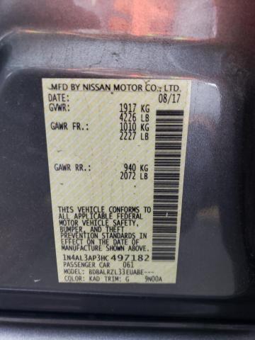 1N4AL3AP3HC497182 - 2017 NISSAN ALTIMA 2.5 GRAY photo 13