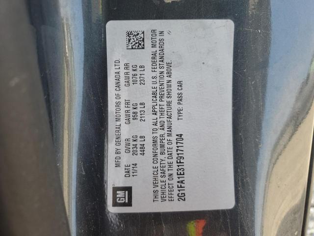 2G1FA1E31F9171704 - 2015 CHEVROLET CAMARO LS ნაცრისფერი ფოტო 12