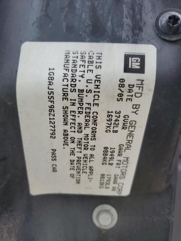 1G8AJ55F96Z127792 - 2006 SATURN ION LEVEL 2 Burgund zdjęcie 12