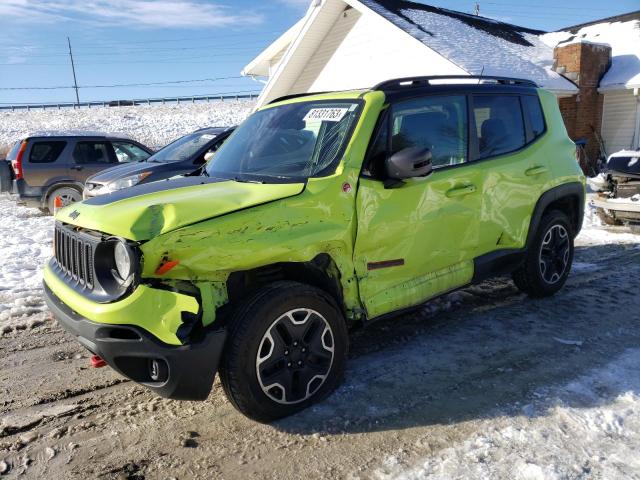 ZACCJBCB1HPG10918 - 2017 JEEP RENEGADE TRAILHAWK GREEN photo 1