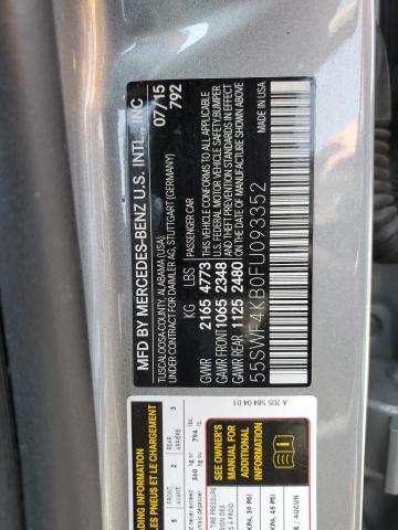 55SWF4KB0FU093352 - 2015 MERCEDES-BENZ C 300 4MATIC GRAY photo 23