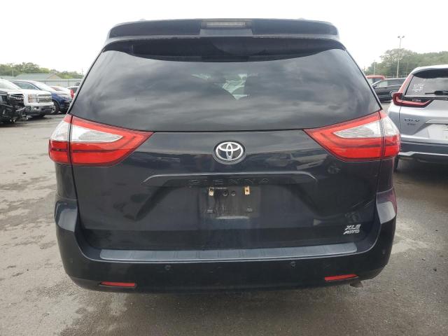 5TDDK3DC0FS112580 - 2015 TOYOTA SIENNA XLE BLACK photo 6