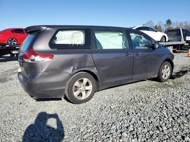 5TDZK3DCXCS242254 - 2012 TOYOTA SIENNA GRAY photo 3