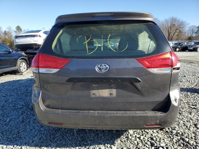 5TDZK3DCXCS242254 - 2012 TOYOTA SIENNA GRAY photo 6