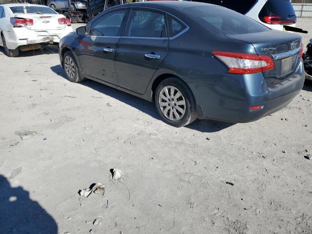 3N1AB7AP2DL723895 - 2013 NISSAN SENTRA S BLUE photo 2