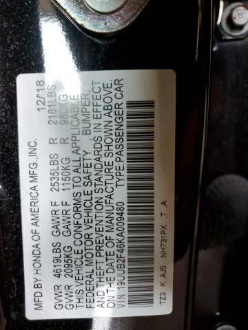 19UUB2F46KA009480 - 2019 ACURA TLX TECHNOLOGY BLACK photo 13