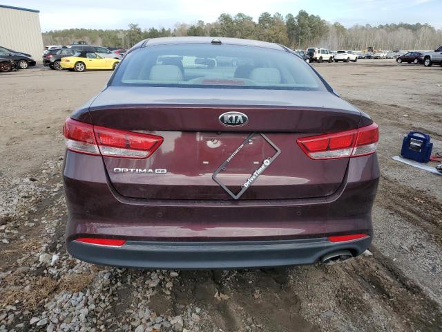 5XXGT4L32JG234000 - 2018 KIA OPTIMA LX BURGUNDY photo 6