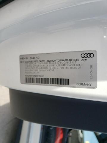 WAUR4AF5XJA019281 - 2018 AUDI S5 PRESTIGE WHITE photo 13