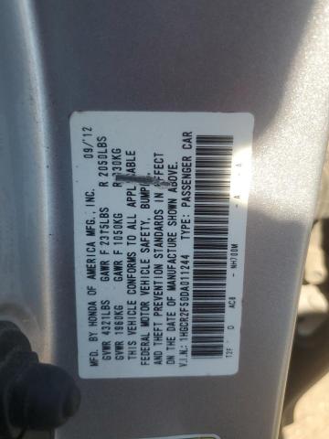 1HGCR2F50DA011244 - 2013 HONDA ACCORD SPORT Srebrny zdjęcie 12