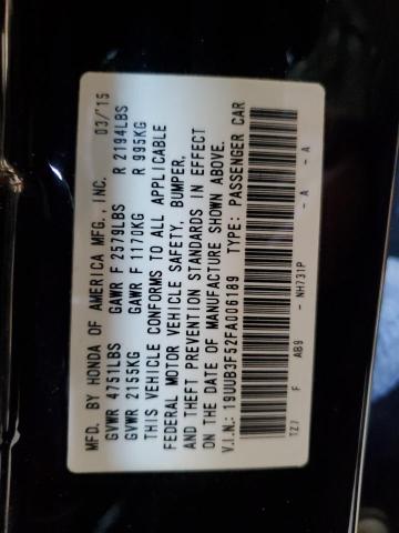 19UUB3F52FA006189 - 2015 ACURA TLX TECH BLACK photo 12