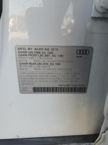 WA1LFAFP1DA072325 - 2013 AUDI Q5 PREMIUM PLUS თეთრი ფოტო 13