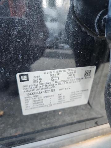 1GKKNLLAXHZ251653 - 2017 GMC ACADIA SLE BLACK photo 13