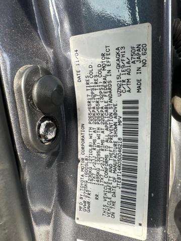 JTEBT14R050046218 - 2005 TOYOTA 4RUNNER SR5 蓝色 照片 10