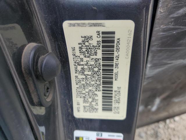 5YFBU4EE5CP039475 - 2012 TOYOTA COROLLA BASE ნაცრისფერი ფოტო 12