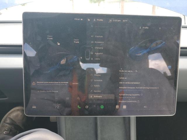 5YJ3E1EAXSF969847 - 2025 TESLA MODEL 3 Көк фото 9