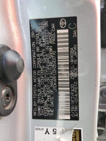 JTDKARFU2H3543770 - 2017 TOYOTA PRIUS SILVER photo 12