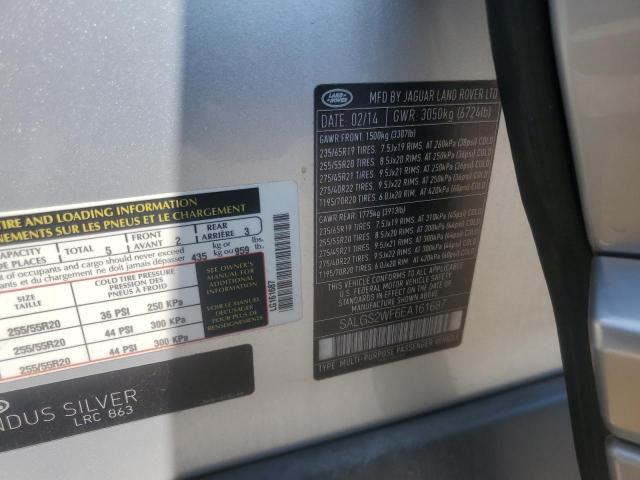 SALGS2WF6EA161687 - 2014 LAND ROVER RANGE ROVE HSE SILVER photo 13