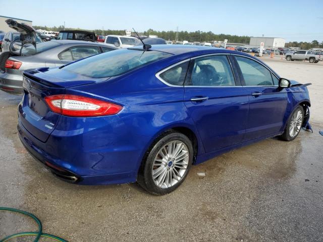 3FA6P0H95ER202094 - 2014 FORD FUSION SE BLUE photo 3