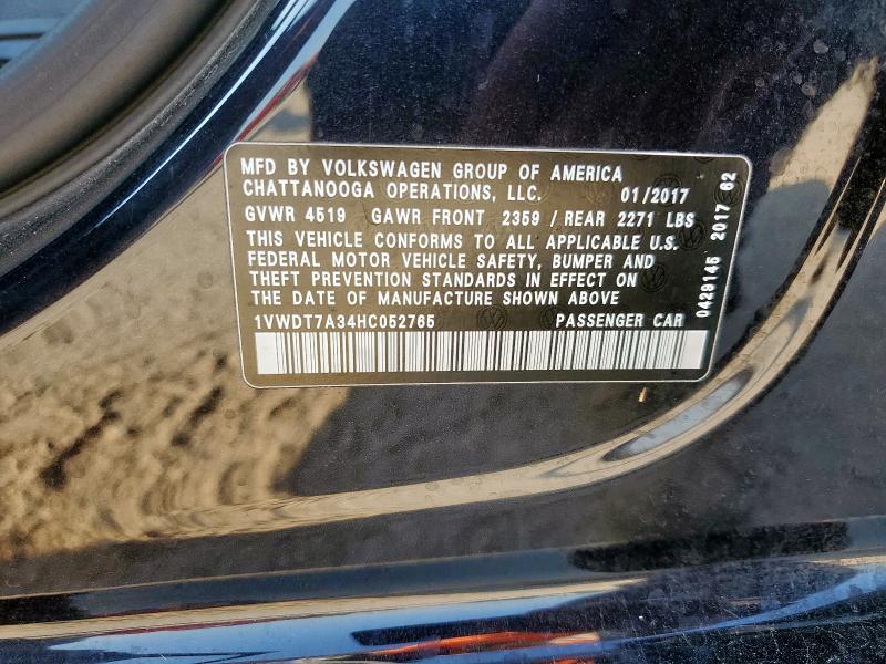 1VWDT7A34HC052765 - 2017 VOLKSWAGEN PASSAT R-LINE Qara foto 13