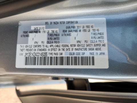 JM1DE1KZ4C0145065 - 2012 MAZDA MAZDA2 SILVER photo 12