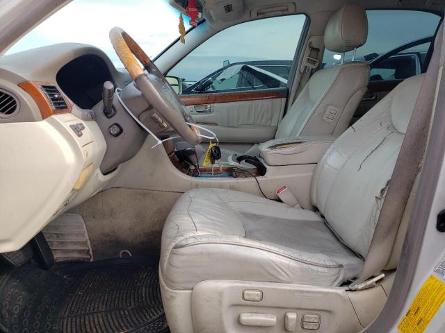 JTHBN30F910003673 - 2001 LEXUS LS 430 WHITE photo 7