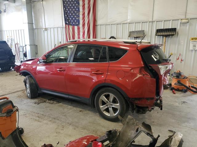 JTMRFREV0FD151632 - 2015 TOYOTA RAV4 XLE RED photo 2