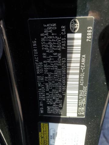 4T1BE46K67U605763 - 2007 TOYOTA CAMRY CE Qara foto 12