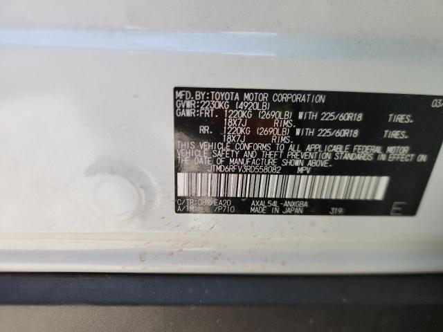 JTMD6RFV3RD558082 - 2024 TOYOTA RAV4 LIMITED WHITE photo 13