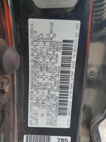 3TMLU4EN6BM056795 - 2011 TOYOTA TACOMA DOUBLE CAB BLACK photo 12