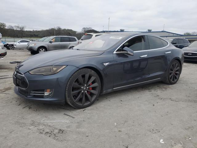 5YJSA1H10EFP52671 - 2014 TESLA MODEL S GRAY photo 1