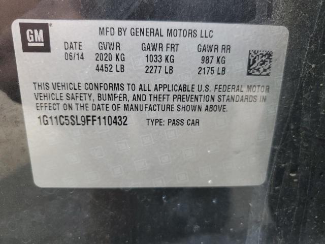 1G11C5SL9FF110432 - 2015 CHEVROLET MALIBU 1LT 灰色 照片 12