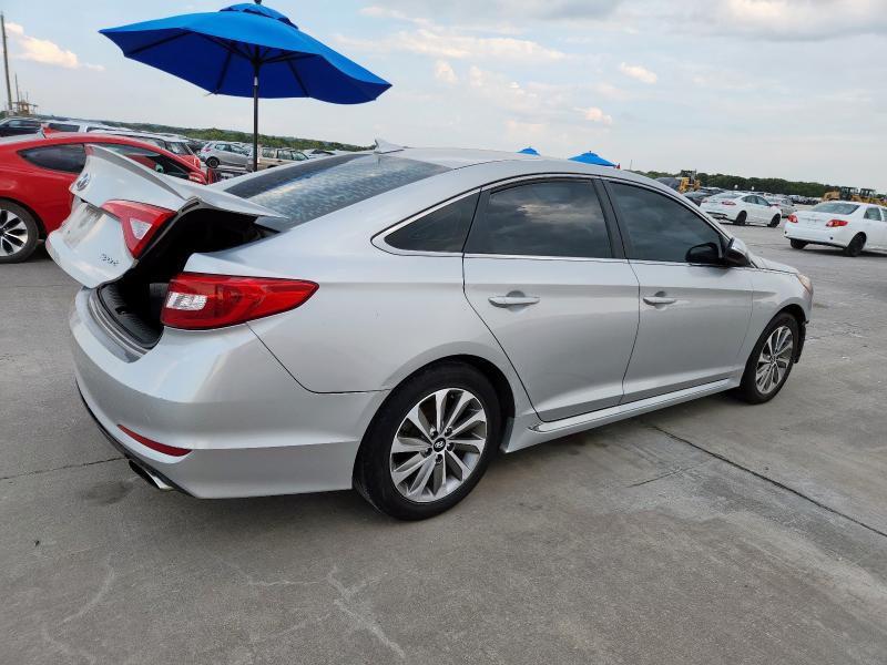 5NPE34AFXFH102988 - 2015 HYUNDAI SONATA SPORT SILVER photo 3